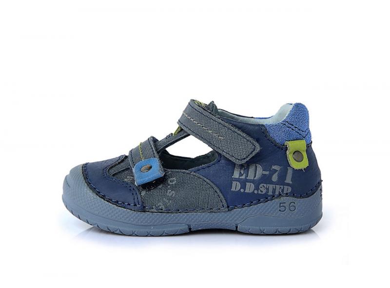 D.D.step modré mix chlapecké dětské boty se suchým zipem 19-24